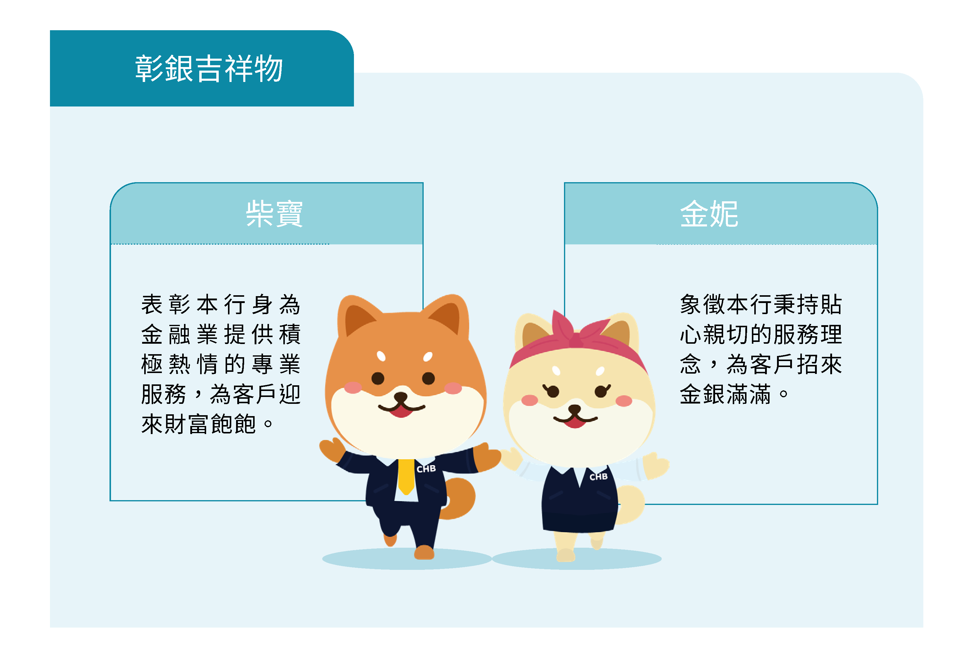 本行吉祥物-柴寶與金妮