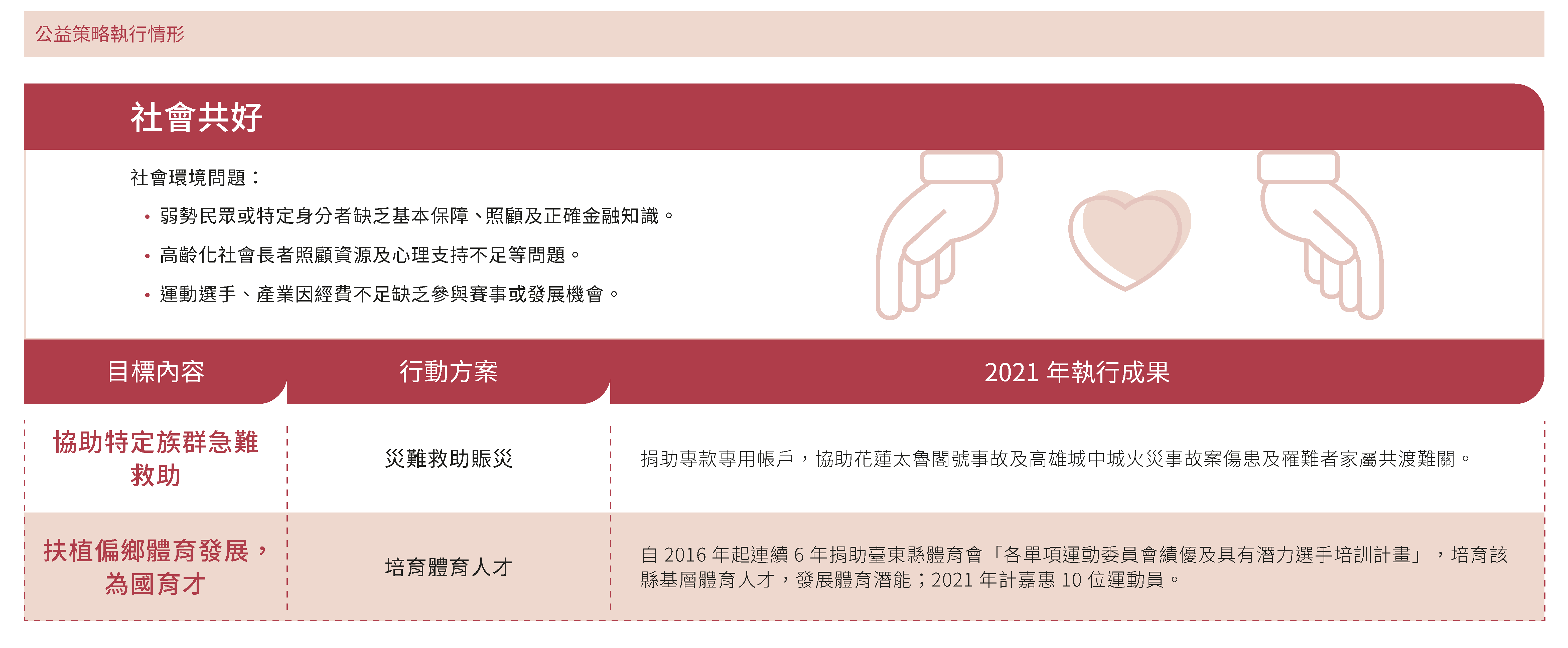 公益策略執行情形
