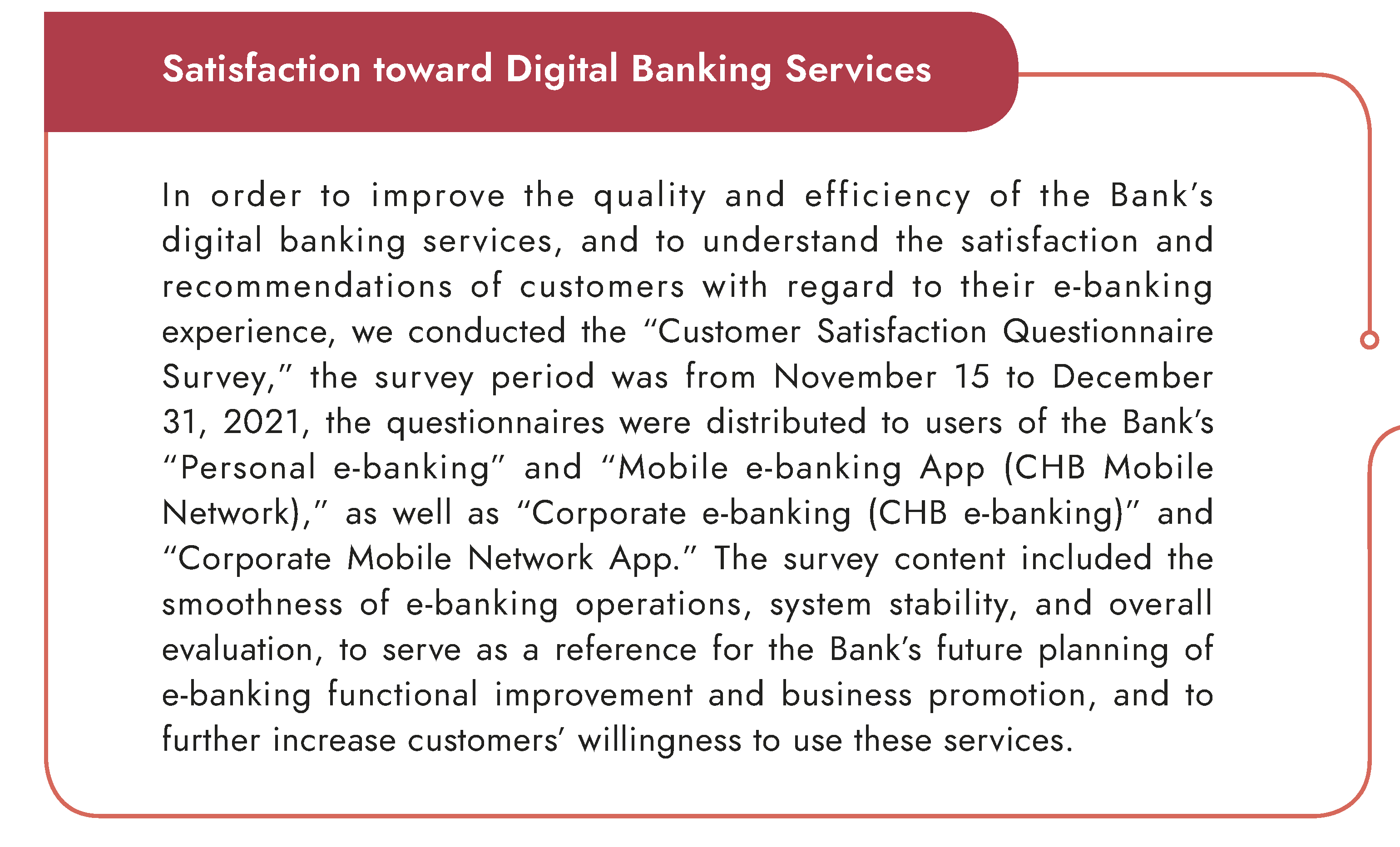 Satisfaction toward Digital Banking Services